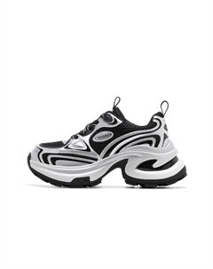 Женские кроссовки лоу-топ чанки черные с серебром, цвет Black Silver C°banner