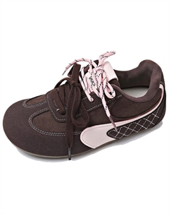 Женские повседневные туфли низкие голубые/коричневые/розовые/желтые - коричневые, цвет Brown Tonybear