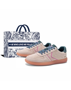 Женские противоскользящие износостойкие низкие скейтерские кеды Khaki Pink (в подарочной упаковке), цвет Khaki Pink (Shopping Bag) Kappa