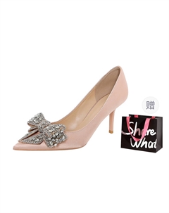 Женские туфли на высоком каблуке шампань с подарочной сумкой, цвет Champagne+Shopping Bag Bigtree