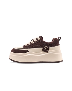 Женские износостойкие низкие скейтерские туфли кофейного цвета с флисовой подкладкой, цвет Coffee (Fleece-Lined) C°banner