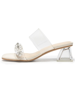 Женские стойкие к истиранию прозрачные/абрикосовые шлепанцы, цвет Transparent/Apricot C°banner