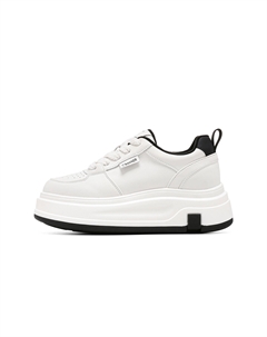 Женские скейтерские кроссовки с амортизацией и низким верхом в бело-черном цвете на флисовой подкладке, цвет White Black (Fleece-Lined) C°banner