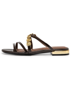 Женские шлепанцы на резиновой подошве устойчивые к истиранию кофе, цвет Coffee C°banner