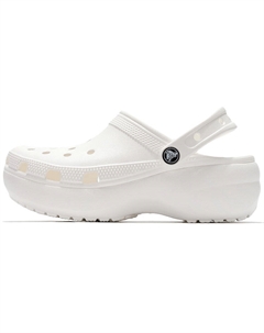 Классические платформенные клоги белые женские, цвет White Crocs