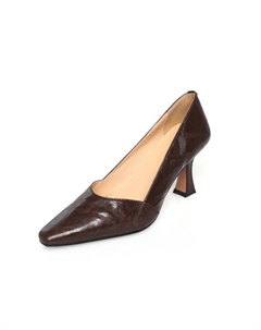 Женские туфли на платформе с массивным каблуком - коричневые, цвет Brown Echo&yolo