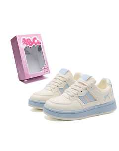 Женские скейтерские кроссовки низкие бежево-голубые, цвет Beige Blue Abcio