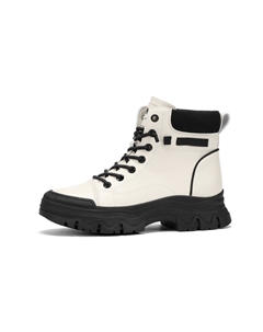 Короткие женские ботинки мартина бежево-черные, цвет Beige Black Red dragonfly