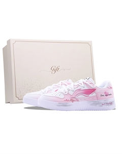 Лининг Понтун Боутс износостойкие и легкие лоу-топ скейтборд обувь женские розовые, цвет Pink Li-ning