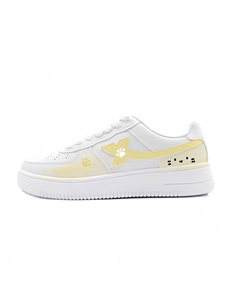 Кроссовки Air Force One с амортизацией, износостойкие низкие скейтерские женские оранжево-желтые, цвет Orange Yellow Xtep