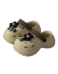 Клоги женские хаки с цветочным принтом, цвет Khaki (Floral) Tafn