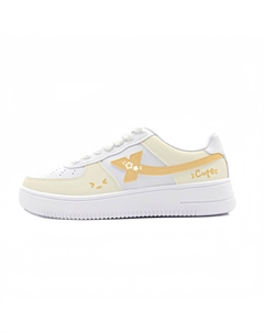 Кроссовки Air Force One с амортизацией, износостойкие низкие скейтерские женские оранжево-желтые, цвет Orange Yellow Xtep