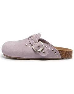 Женские противоскользящие тапочки с закрытым носком фиолетовые, цвет Purple C°banner