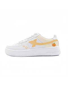 Кроссовки Air Force One с амортизацией, износостойкие низкие скейтерские женские оранжево-желтые, цвет Orange Yellow Xtep