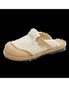 Женские противоскользящие закрытые тапочки бежевые, цвет Beige Tafn