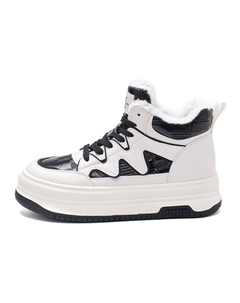 Женские скейтерские кроссовки мид-топ бежево-черные, цвет Beige Black 15 mins