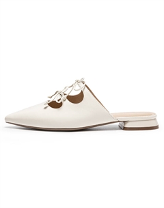 Закрытые тапочки женские бежевые, цвет Beige C°banner