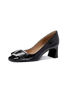 Женские туфли на платформе с массивным каблуком черные, цвет Black Jessica sophia