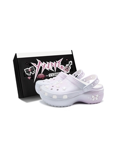 Классические платформенные клоги для женщин серебристо-розовые, цвет Silver Pink Crocs