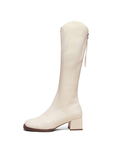 Женские бежевые сапоги до колена, цвет Beige Mulinsen