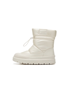 Женские зимние ботинки стеганые на кулиске, белый Daphne