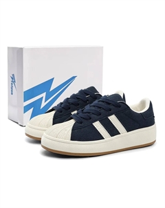 Женские противоскользящие износостойкие низкие скейтерские кеды Dark Blue, цвет Dark Blue Feiyue.®