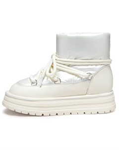 Бежевые женские зимние сапоги 12 см, цвет Beige C°banner