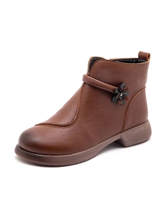 Короткие женские ботильоны коричневые, цвет Brown Captain illy