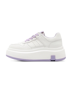 Женские скейтерские кеды низкие бело-фиолетовые, цвет White Purple C°banner
