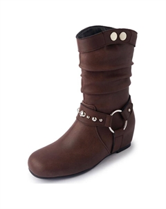 Коричневые женские полусапожки на каблуке 6 см, цвет Brown Yeezyy reezy