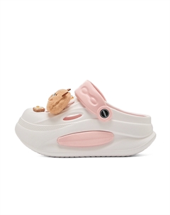 Классические перфорированные клоги для женщин бело-розовые, цвет White/Pink Josiny