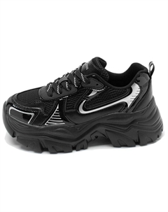 Черные женские кроссовки на платформе 5,5 см, цвет Black 15 mins