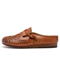 Женские противоскользящие тапочки с закрытым носком карамельные, цвет Caramel Conley bird