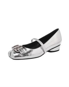 Женские повседневные туфли на каблуке 3 см серебристые, цвет Silver Echo&yolo