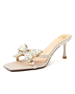 Женские стразовые стойкие к запахам и истиранию тапочки-слипоны с амортизацией абрикос, цвет Apricot Lanza