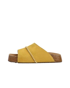 Женские противоскользящие шлепанцы-слипоны желтые, цвет Yellow Bingo duck