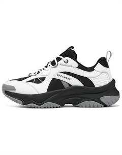 Мантия Мун Шуз Лоу топ Чанки Сникерсы Женские Черно-белые, цвет Black White Skechers