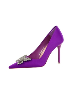 Женские туфли на высоком каблуке черные, красные, зеленые, фиолетовые — фиолетовые, цвет Purple Bigtree