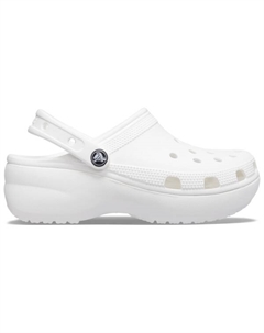 Женские классические сандалии-сабо на платформе, белый Crocs