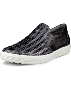 Кроссовки Soft 7 Woven Slip-On II, цвет Silver Heavy Ecco