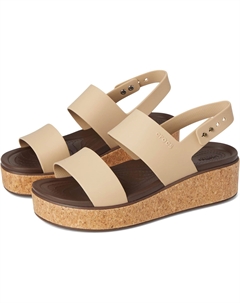 Туфли Brooklyn Cork Low Wedge, цвет Chai Crocs