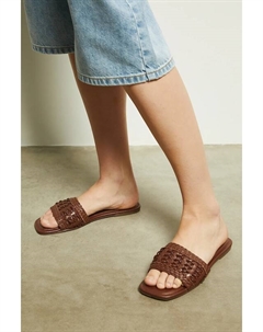 Кожаные шлепанцы, коричневый Medicine