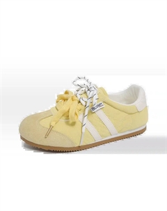 Женские низкие скейтерские кеды желтые, цвет Yellow Jimixiong