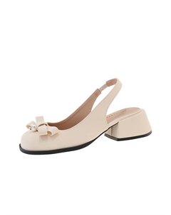 Женские туфли на платформе с массивным каблуком Ecru высотой 4 см, цвет Ecru-4cm Take the qin