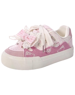 Женские скейтерские туфли с розовым бантиком, цвет Pink Bowknot Jimixiong