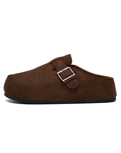 Тихие устойчивые к истиранию нескользящие закрытые тапочки женские коричневые, цвет Brown Cat seven seeks