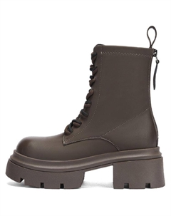 Женские ботинки Мартин высокие на блочном каблуке, коричневый Daphne