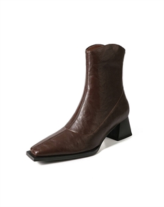 Женские полусапожки черно-коричневые с коричневым флисовым утеплителем, цвет Brown Fleece-Lined Echo&yolo