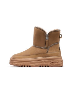 Женские короткие зимние сапоги с подкладкой из верблюжьей шерсти, цвет Camel Fleece-Lined C°banner