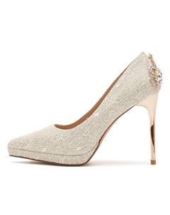 Золотые женские туфли на высоком каблуке, цвет Gold Weishibangwei